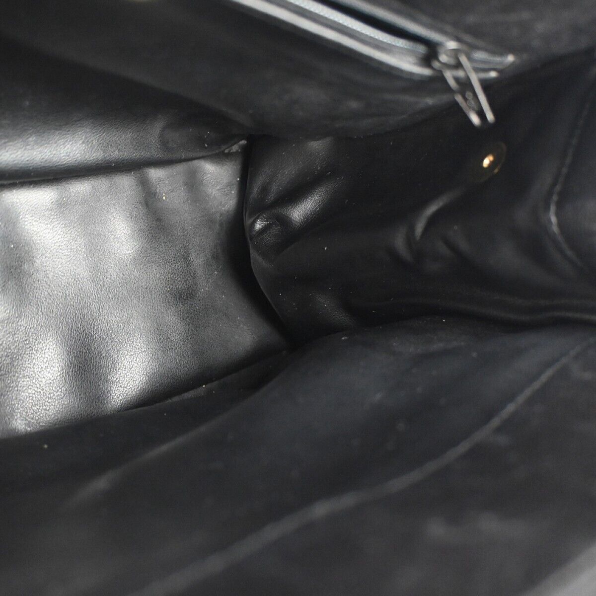 BALLY B Logo Fringe Tassel Shoulder Hand Bag Leather Black Gold-Plated 02EA083