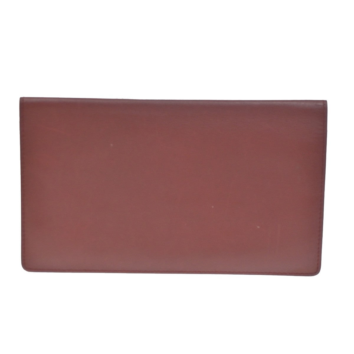 Must De Cartier 2C Logo Bifold Long Wallet Purse Leather Red Spain 08KD162
