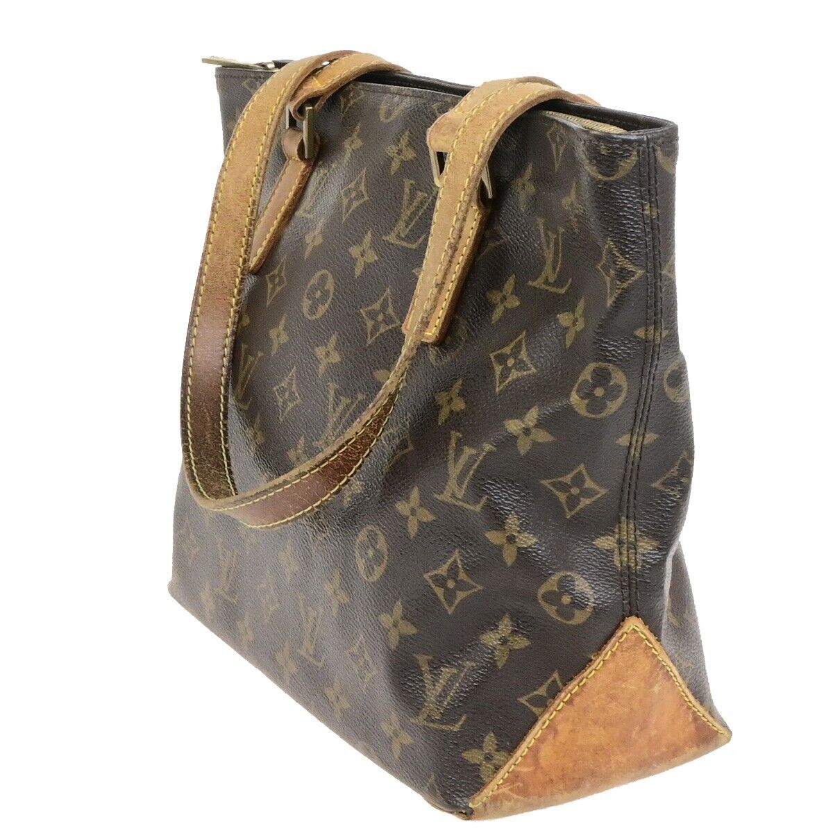 LOUIS VUITTON Cabas Piano Shoulder Bag Monogram Leather Brown M51148 62ED498