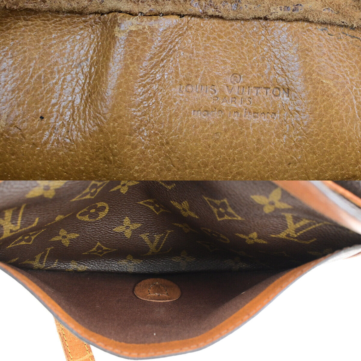 LOUIS VUITTON Jeune Fille PM Shoulder Bag Monogram Leather Brown M51227 67SJ522