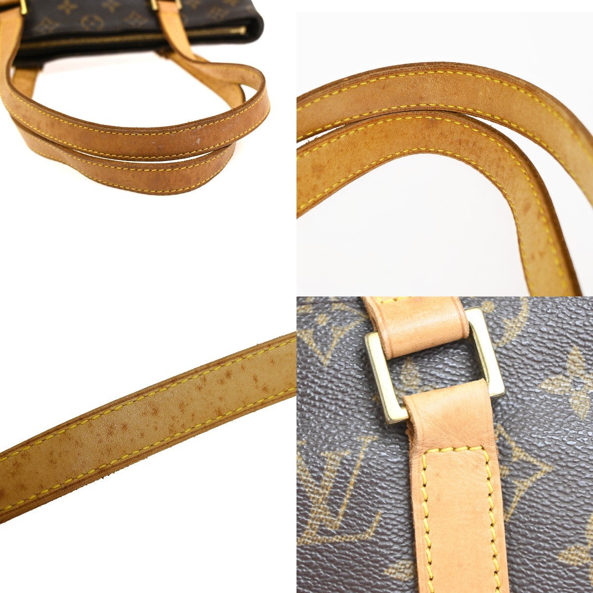 LOUIS VUITTON Cabas Piano Shoulder Bag Monogram Leather Brown M51148 76YJ043