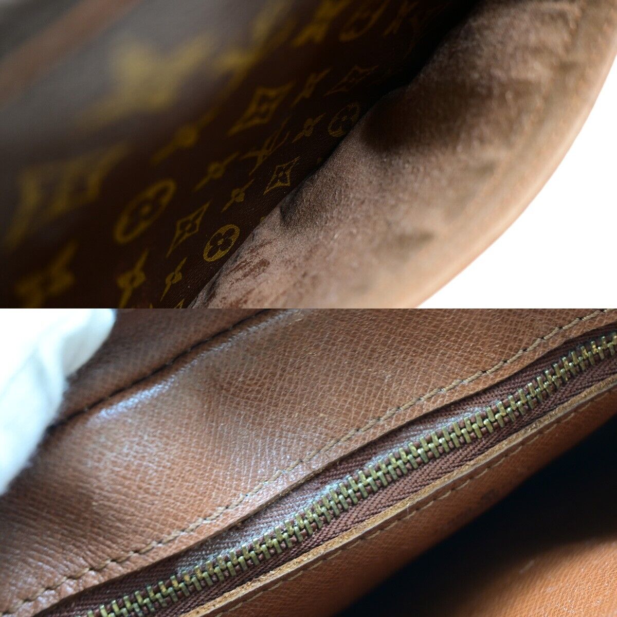 LOUIS VUITTON Jeune Fille MM Shoulder Bag Monogram Leather Brown M51226 33EB027