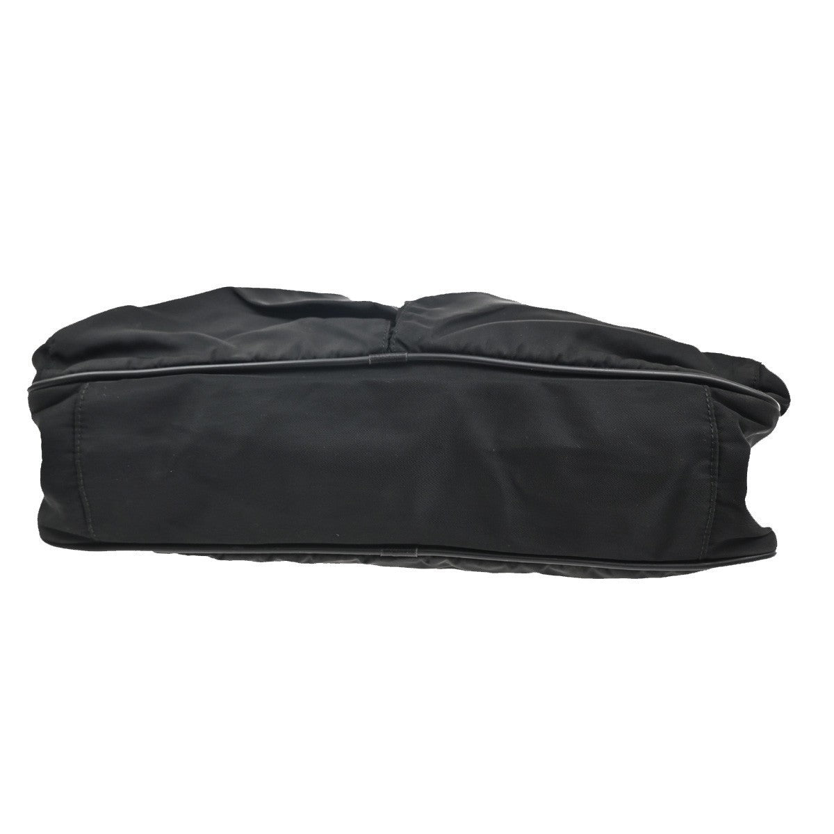 PRADA MILANO Tessuto Messenger Shoulder Bag Nylon Leather Black 64KC010