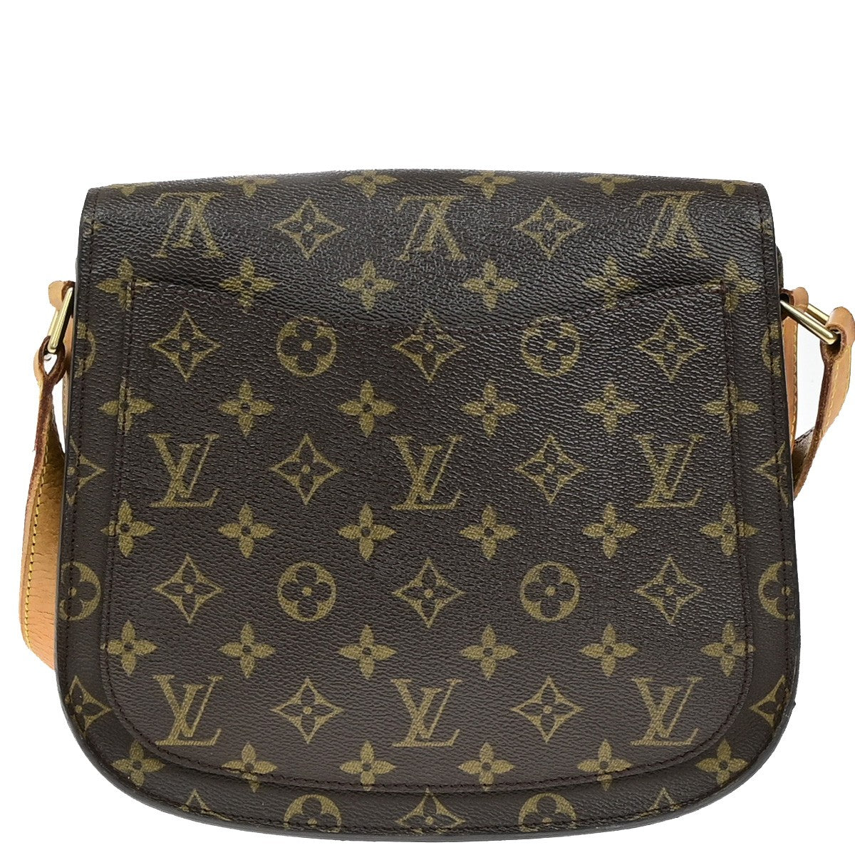 LOUIS VUITTON Saint Cloud GM Shoulder Bag Monogram Leather Brown M51242 35YH130