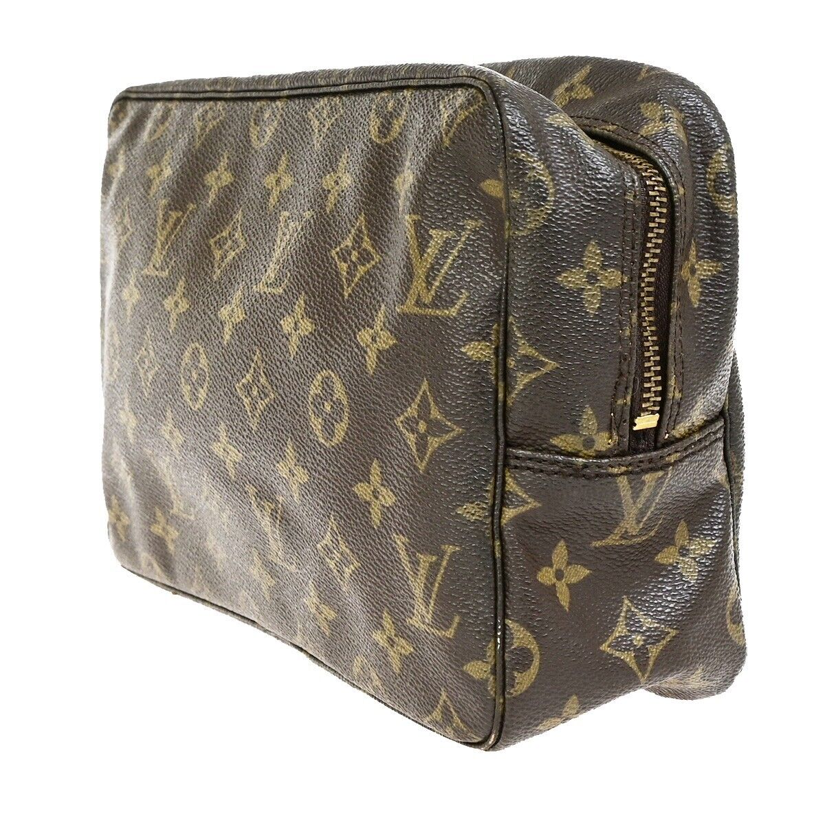 LOUIS VUITTON Trousse Toilette 28 Clutch Hand Bag Monogram Brown M47522 67FB195