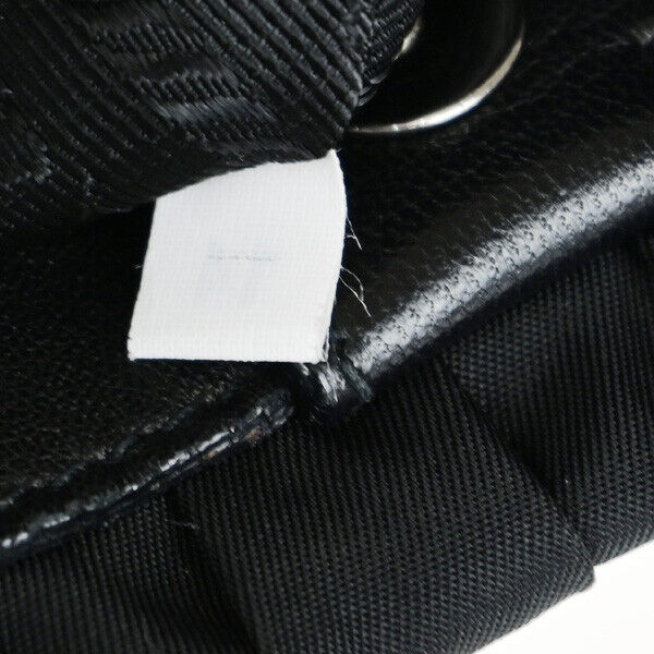 PRADA Logo Tessuto Gaufre 2Way Shoulder Bag Nylon Leather BK SHW 12RK714