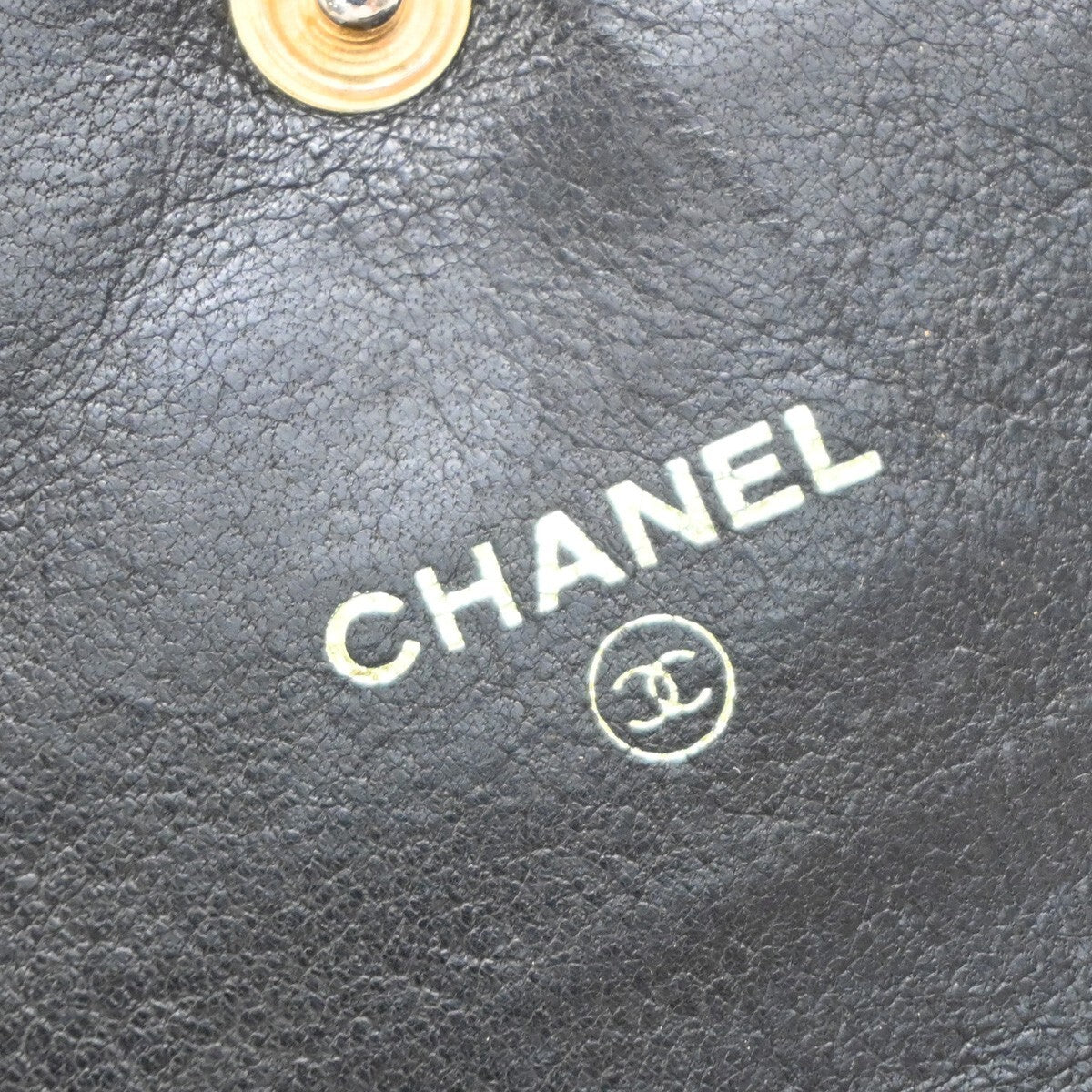 CHANEL CC Logo Trifold Compact WalletGrained Calfskin Leather Black 30EE284