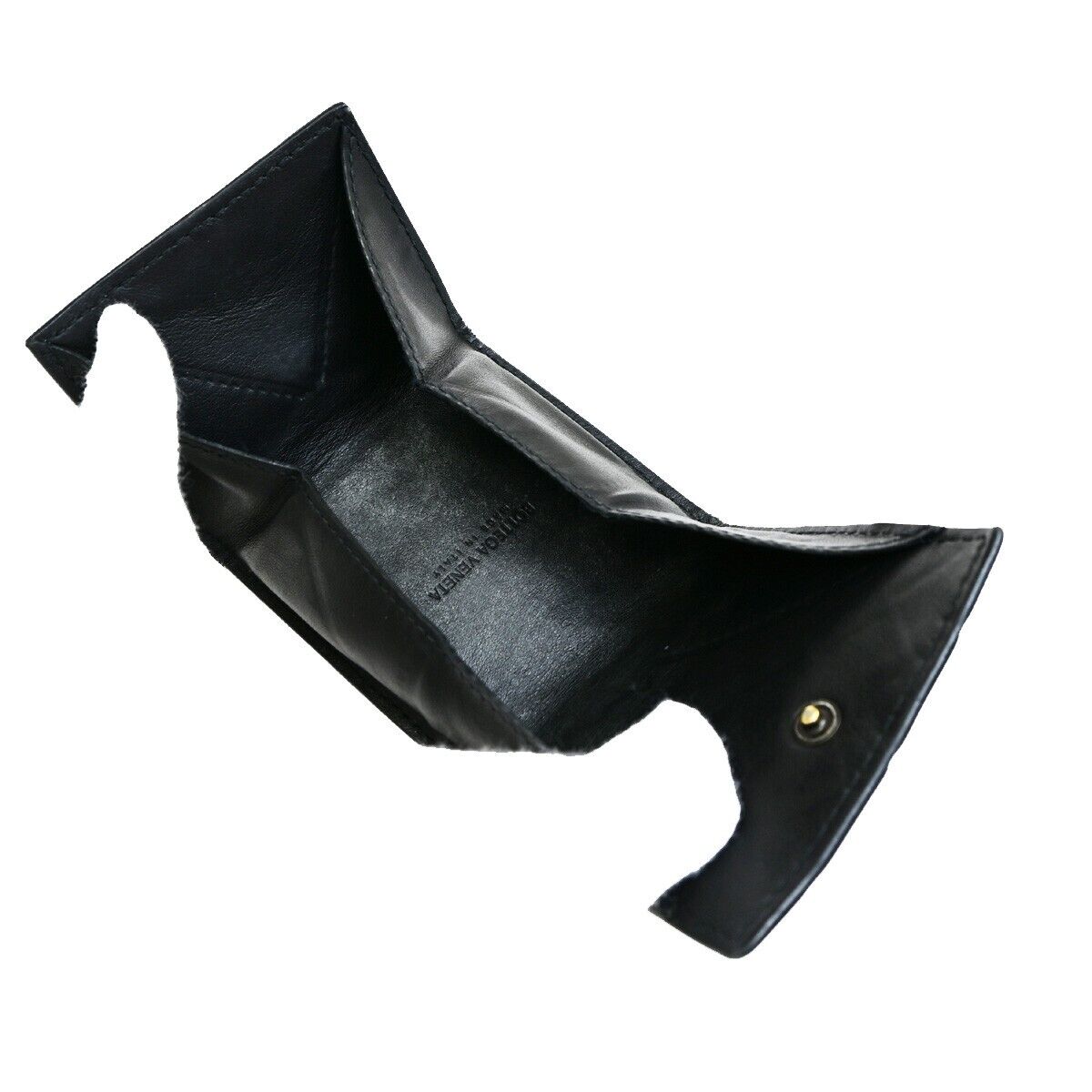 BOTTEGA VENETA Logo Intrecciato 3 Set Long Zipper Wallet Leather Black 33EE057