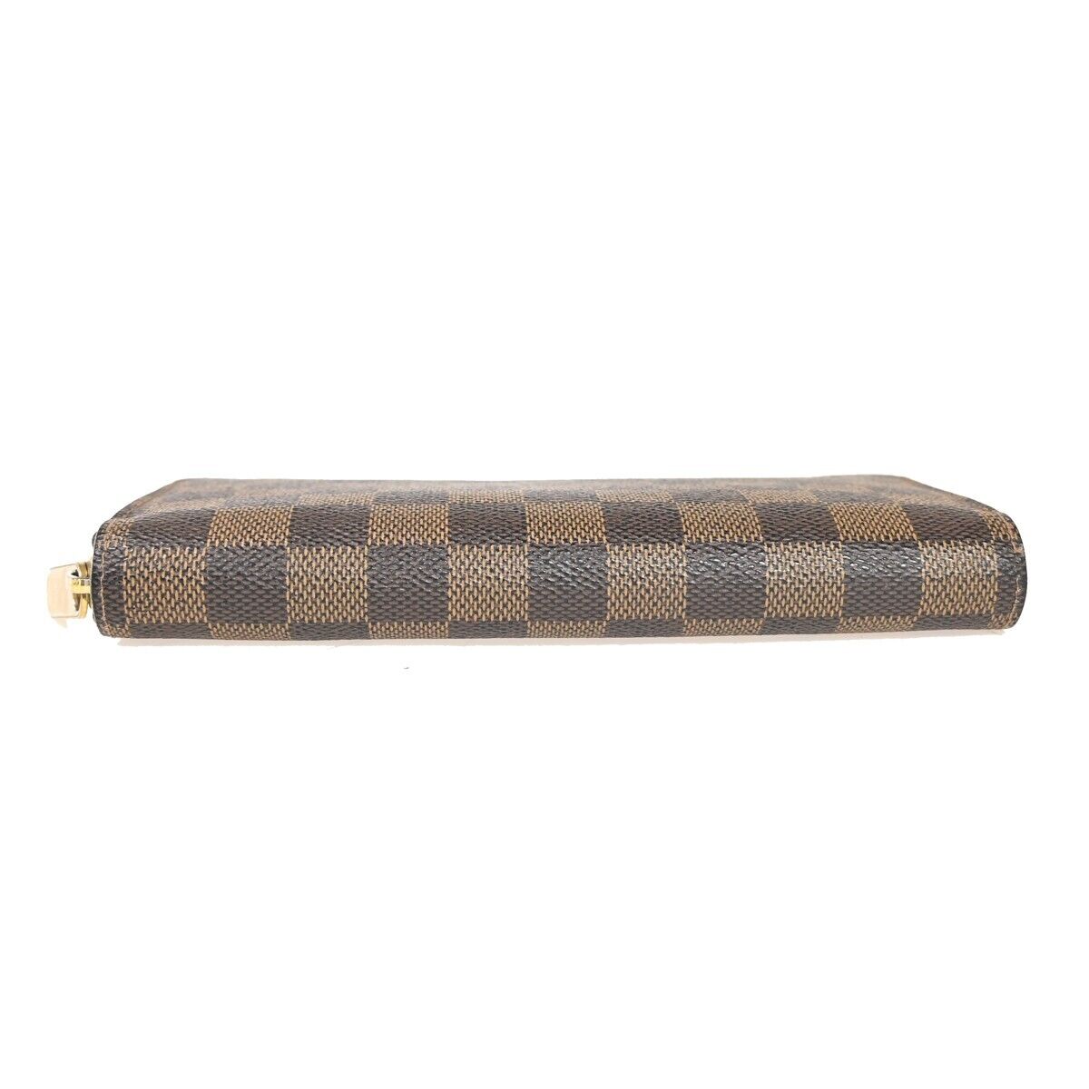 LOUIS VUITTON Zippy Wallet Long Bifold Purse Damier Leather Brown N60015 35FA146
