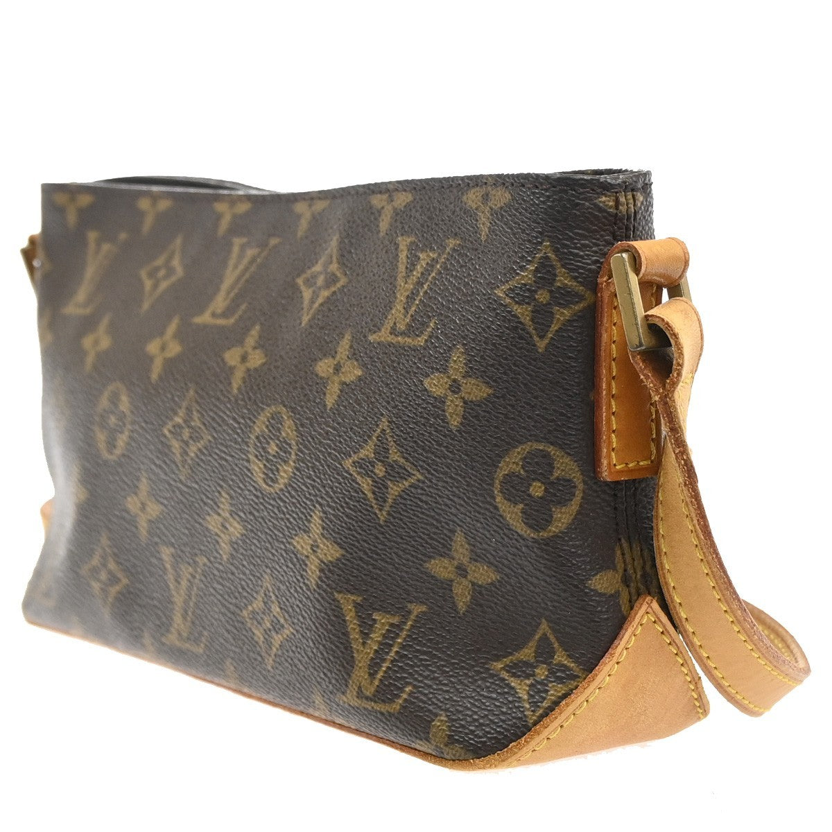 LOUIS VUITTON Logo Trotteur Shoulder Bag Monogram Leather Brown M51240 79YJ146