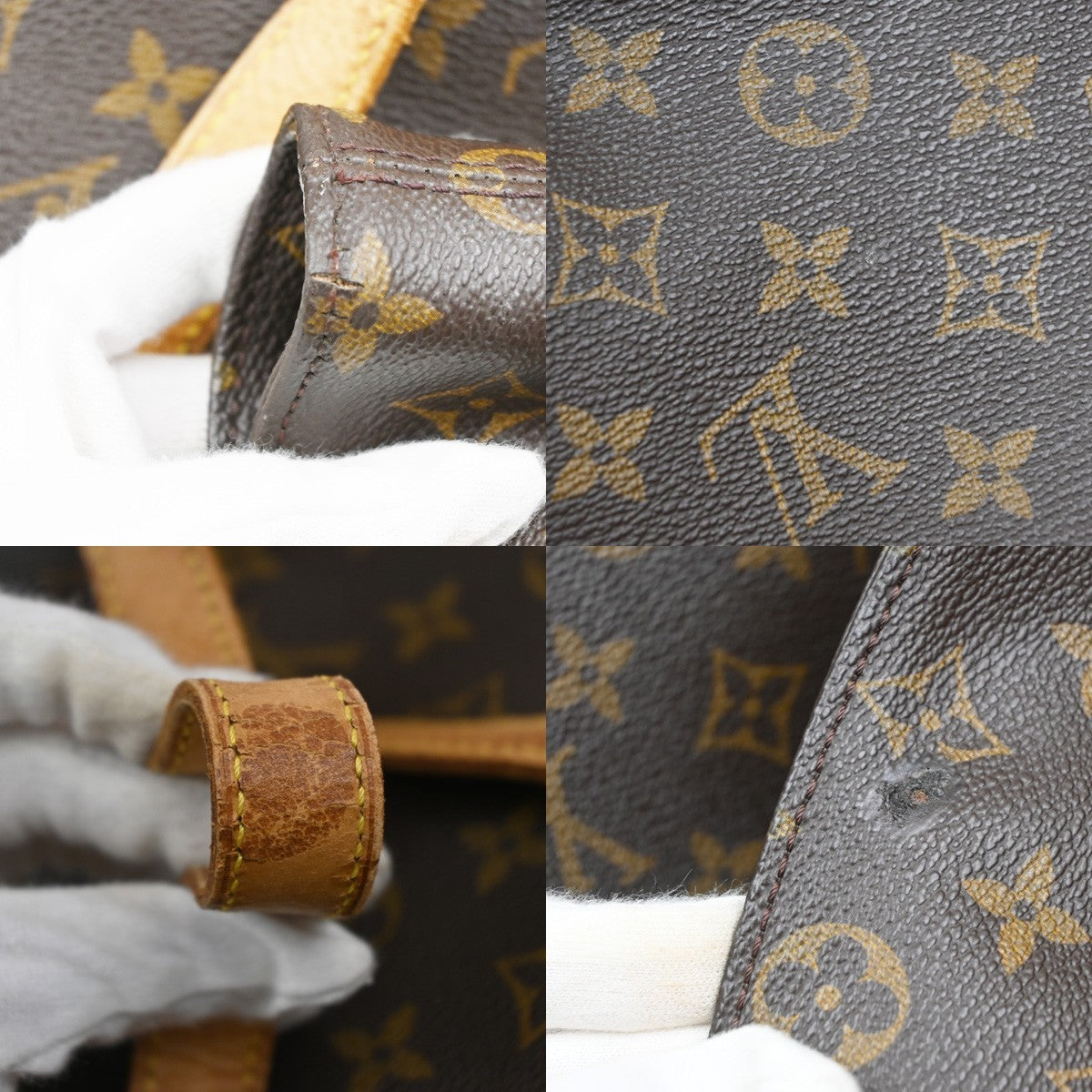 LOUIS VUITTON Cabas Alto Shoulder Bag Monogram Leather Brown M51152  70YJ153