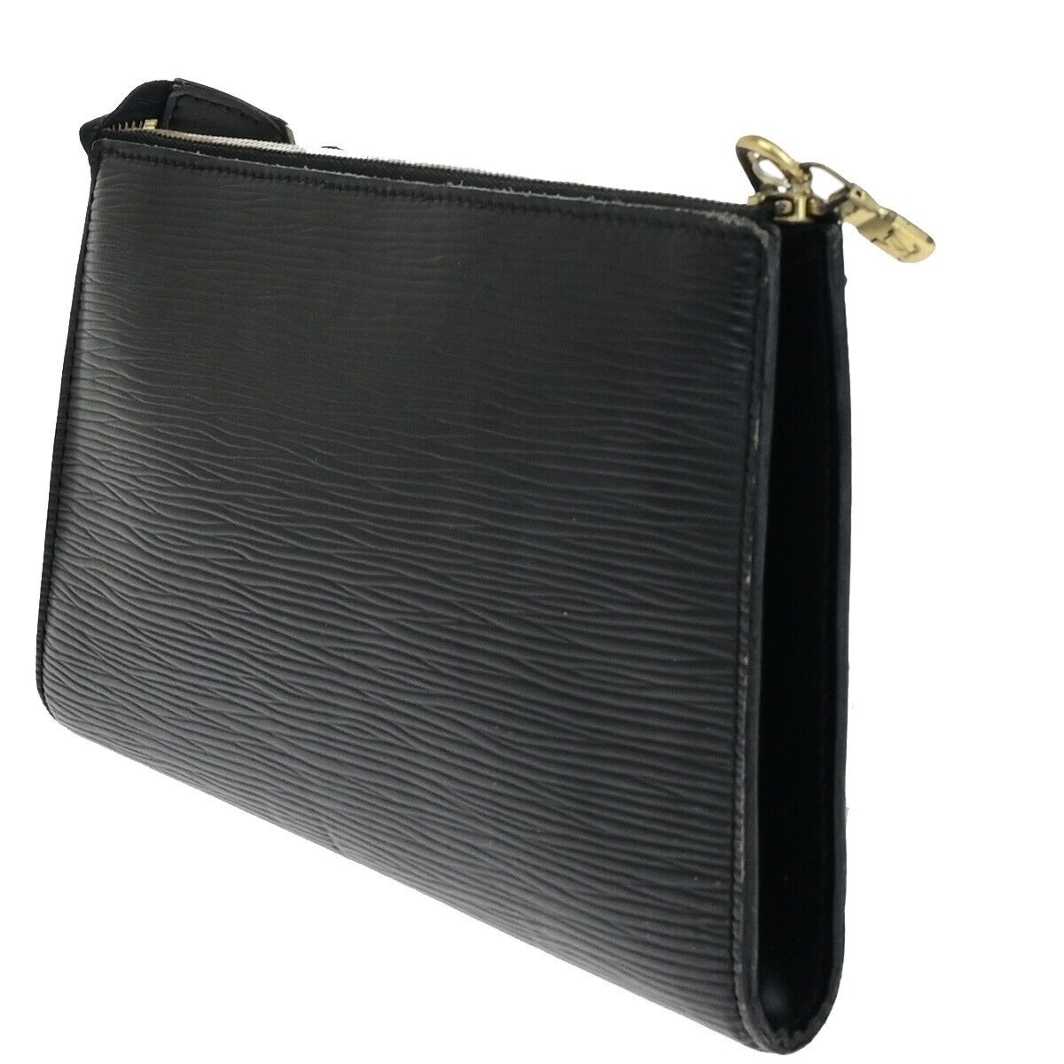 LOUIS VUITTON LV Pochette Accessoires Hand Bag Epi Leather Black M52942 31EB817