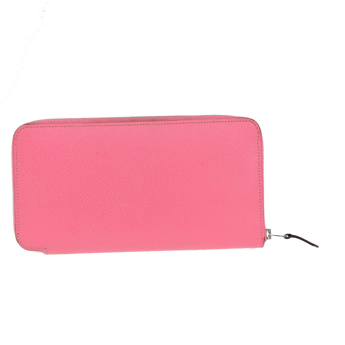 HERMES Azap Classique Long Zipper Wallet Silk In Epsom Rose Azaalee SHW 35YG473