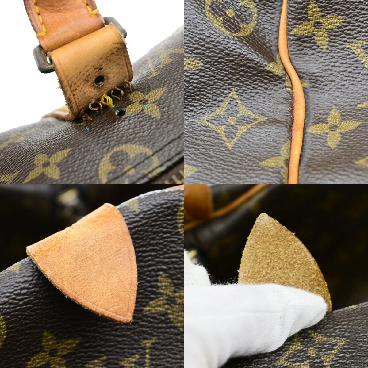 LOUIS VUITTON Keepall 50 Travel Hand Bag Monogram Leather Brown M41426 86ED943