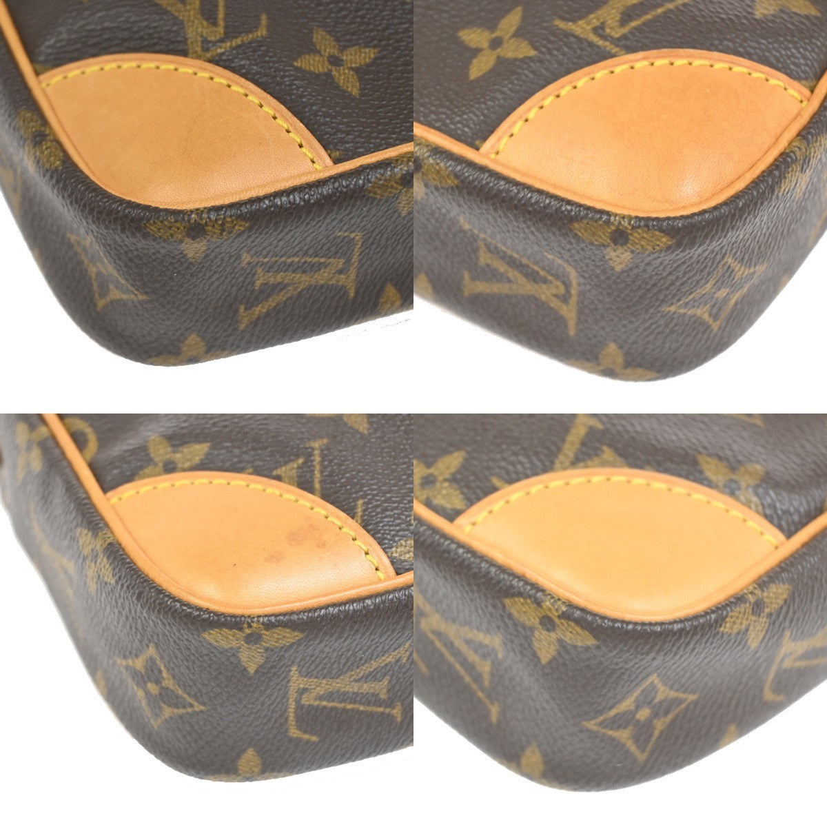 LOUIS VUITTON Danube Shoulder Bag Monogram Leather Brown France M45266 84KC730