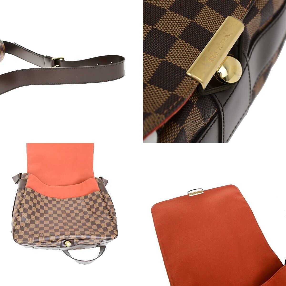 LOUIS VUITTON Bastille Shoulder Bag Damier Ebene Leather Brown N45258 25FB189