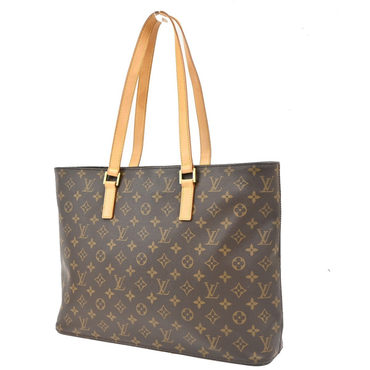 LOUIS VUITTON Logo Luco Shoulder Tote Bag Monogram Leather Brown M51155 16PA121