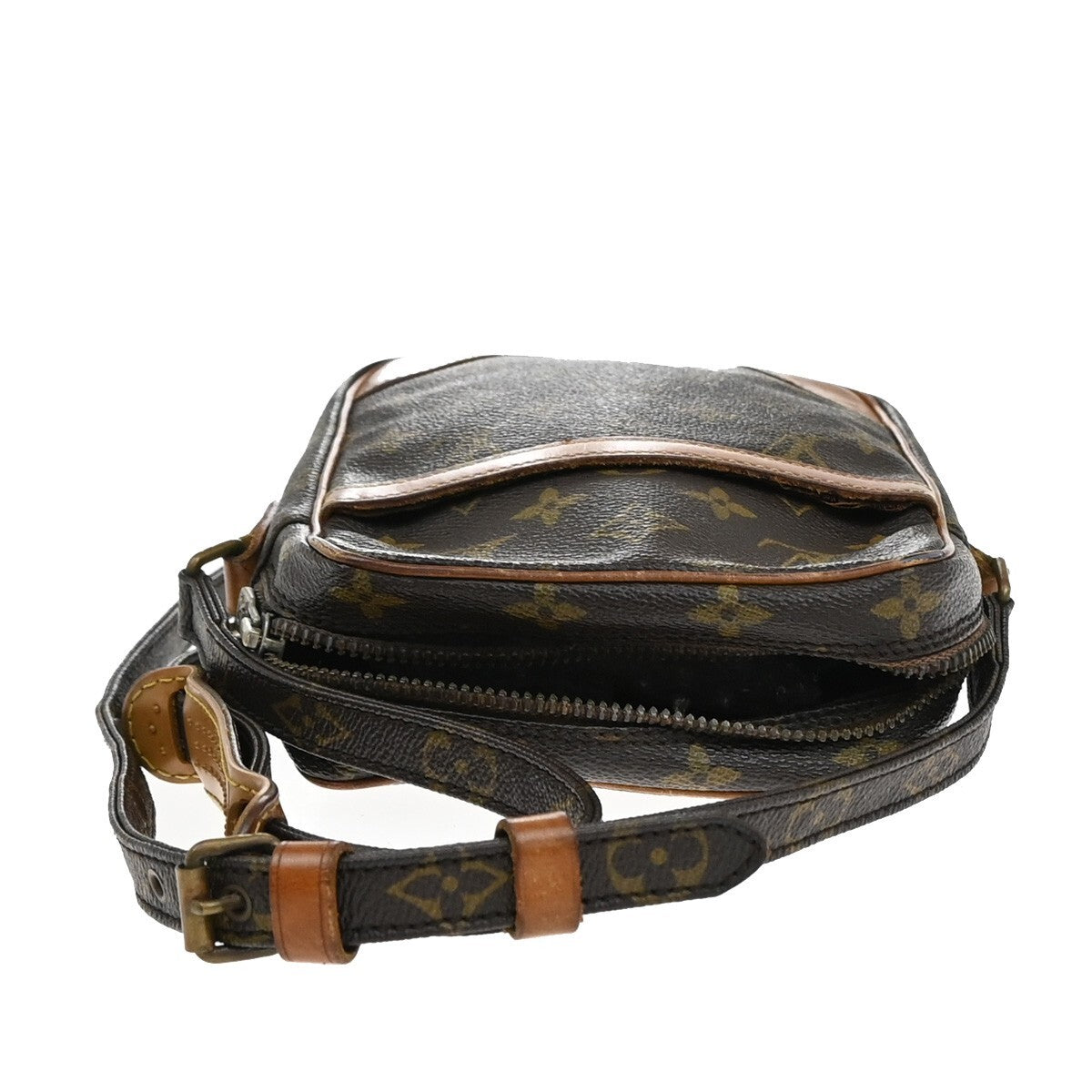 LOUIS VUITTON Danube Shoulder Bag Monogram Leather Brown France M45266 30FB548