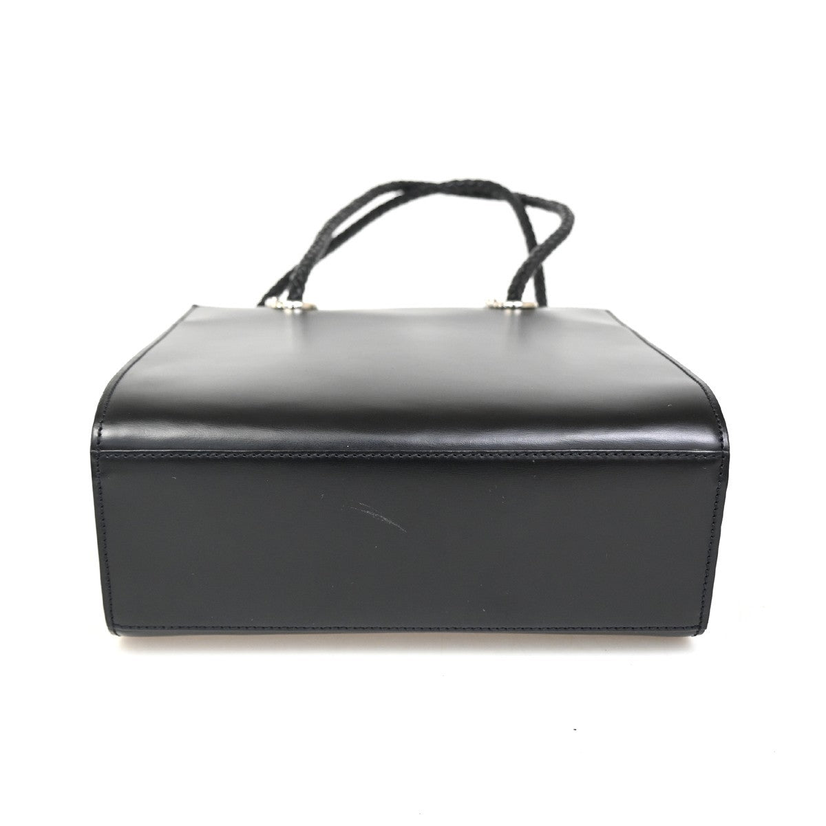 CARTIER Logo Panthere De Cartier Shoulder Hand Bag Leather Black France 76ZA105