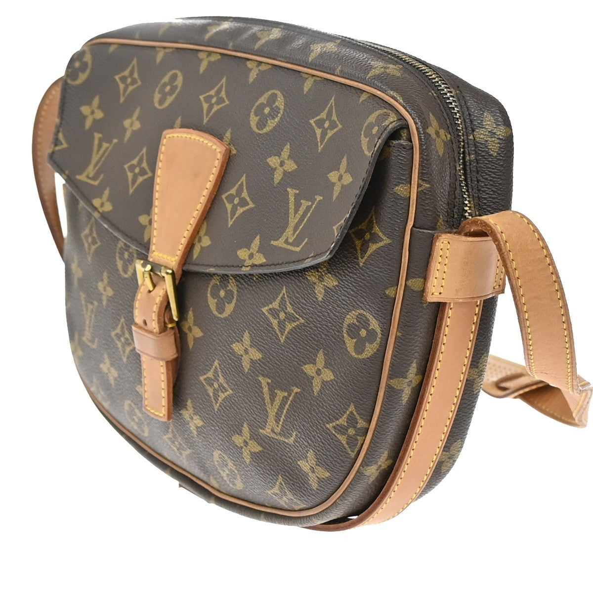 LOUIS VUITTON Jeune Fille GM Shoulder Bag Monogram Leather Brown M51225 32EF979