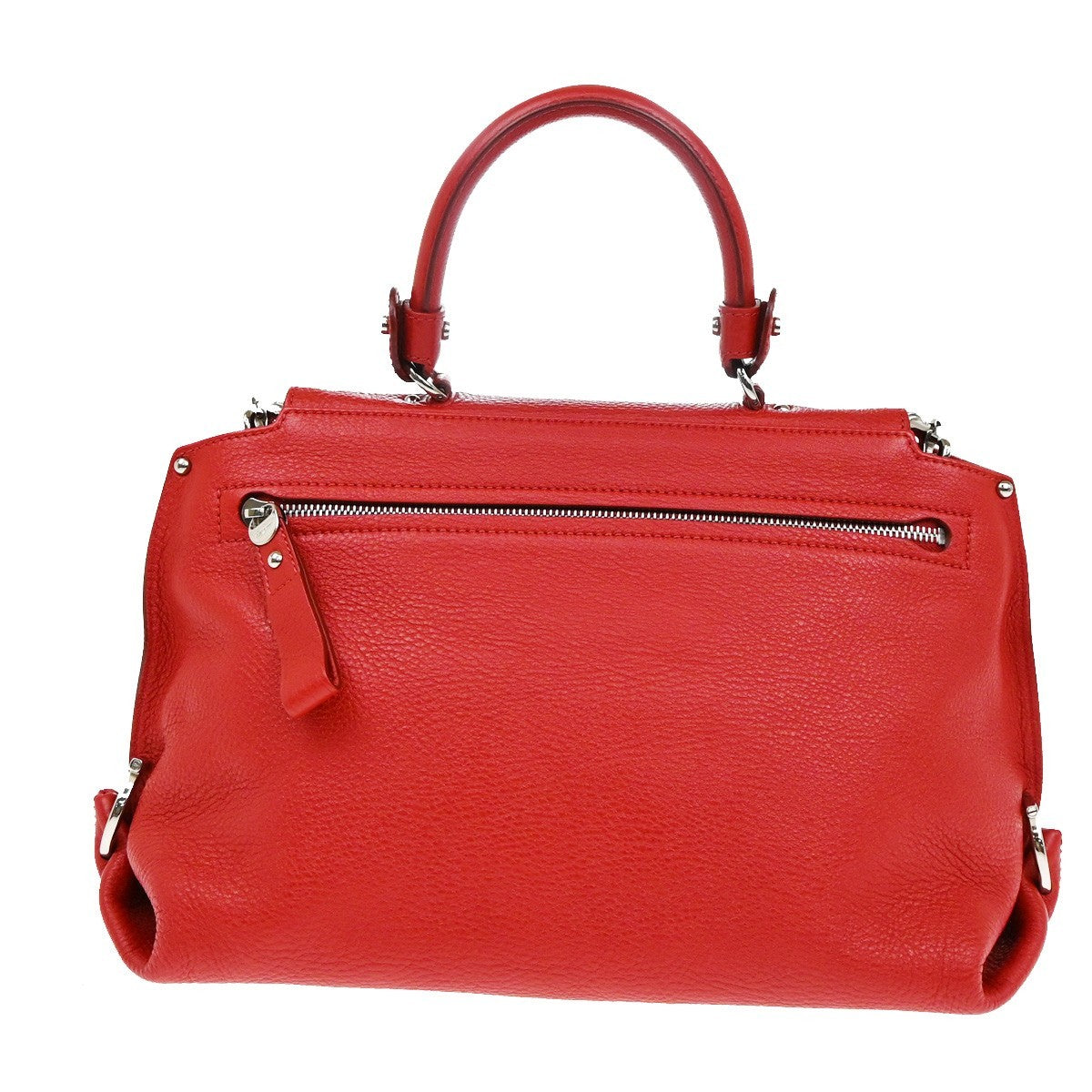SALVATORE FERRAGAMO Gancini 2Way Shoulder Hand Bag Leather Red SHW 34KB417