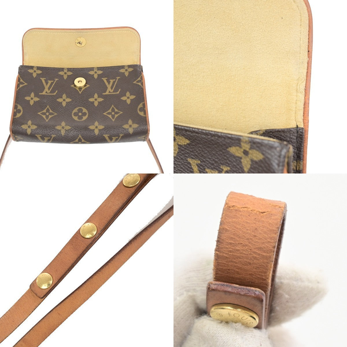 LOUIS VUITTON Pochette Florentine Bum Bag Monogram Leather Brown M51855 33PA133