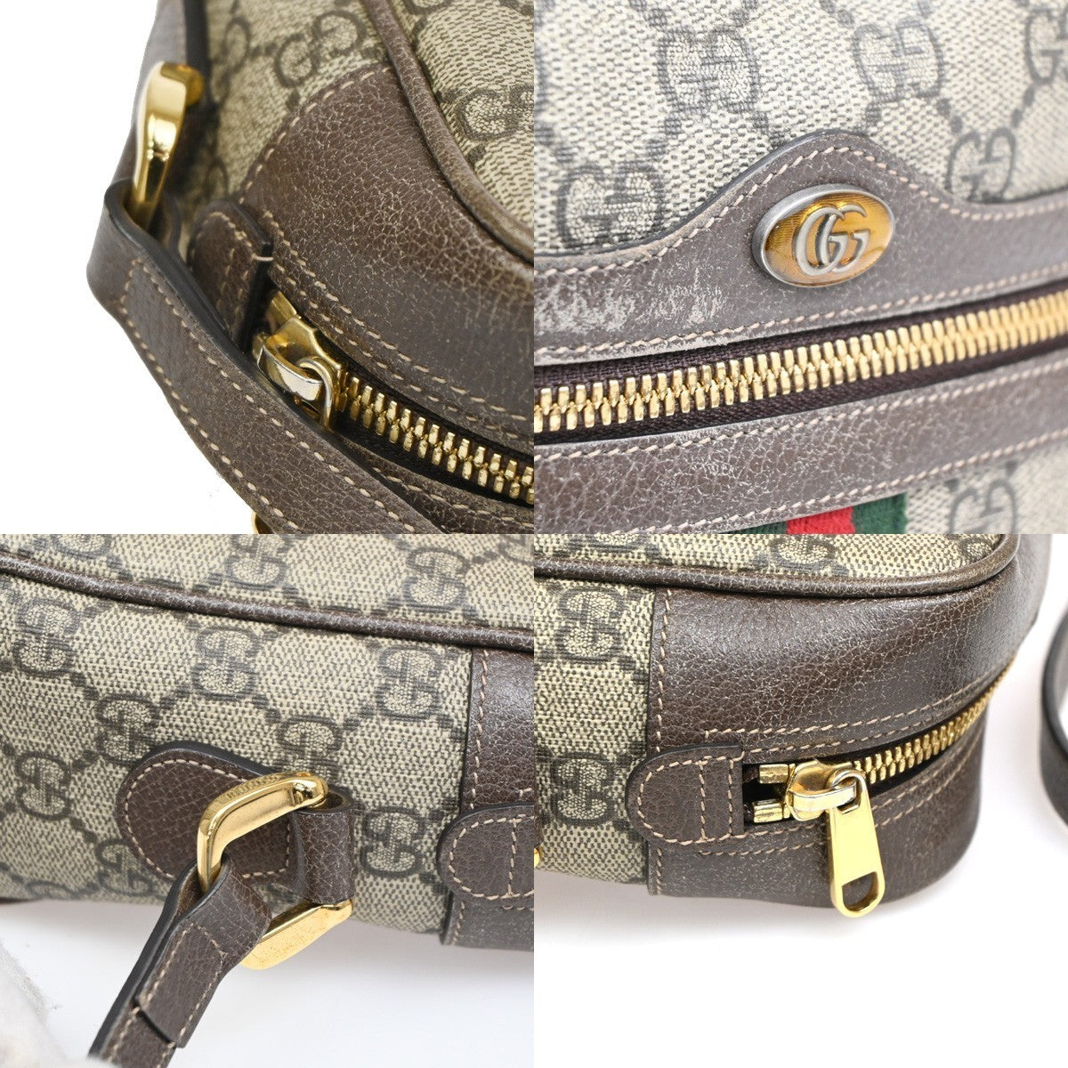 GUCCI Ophidia GG Pattern Crossbody Shoulder Bag Supreme Leather Brown 73KC244