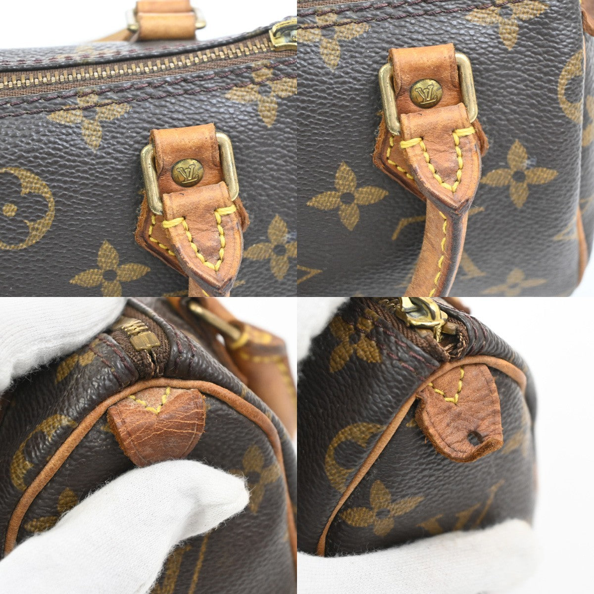 LOUIS VUITTON Mini Speedy Hand Bag Monogram Leather Brown M41534 12MA600