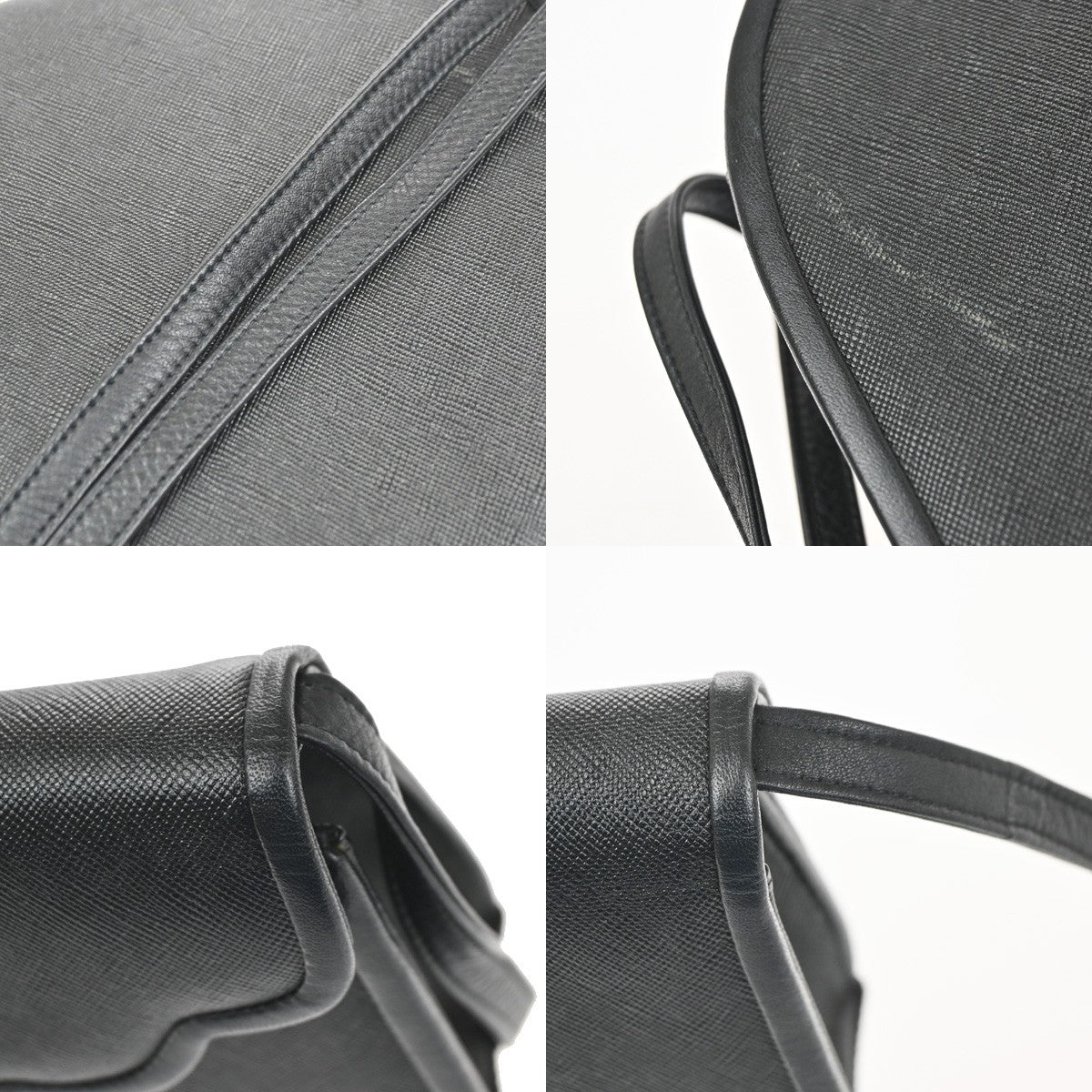 YVES SAINT LAURENT Logo Mini Crossbody Shoulder Bag Leather Black GHW 32YH926