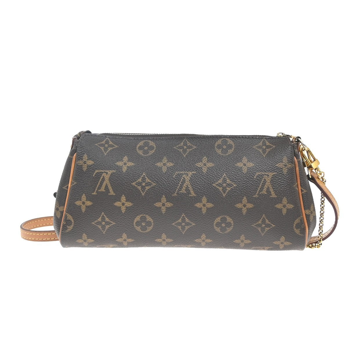 LOUIS VUITTON Eva 2Way Chain Shoulder Bag Monogram Leather Brown M95567 96KC617