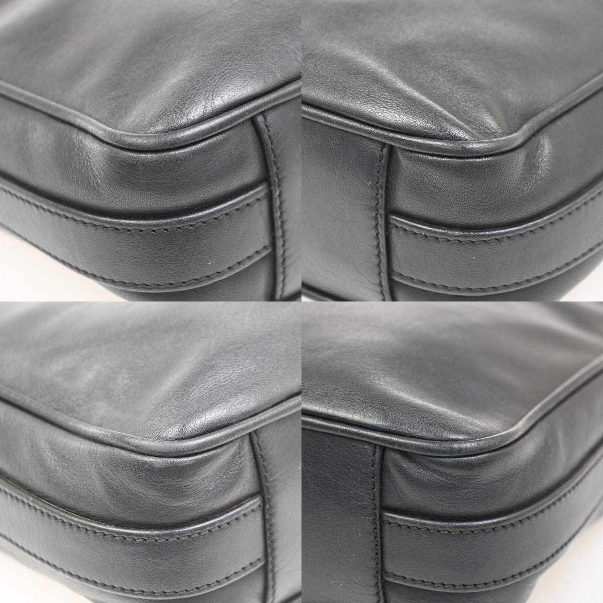 LOEWE Logo Anagram Shoulder Crossbody Bag Leather Black GHW Spain 35MA137