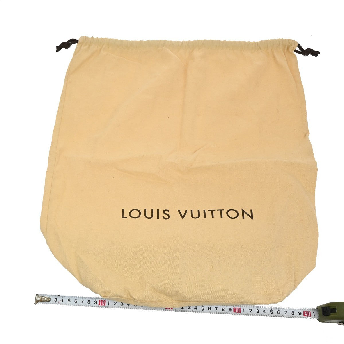 LOUIS VUITTON Logo 10 Set Dust Bag Drawstring Canvas Cotton Beige Brown 01KB912