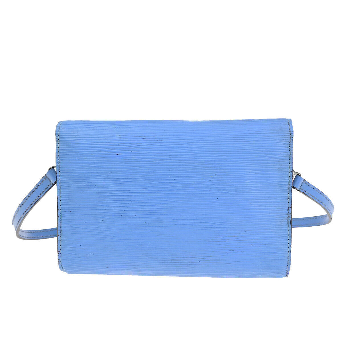 LOUIS VUITTON LV Pochette Louise PM Mini Shoulder Bag Epi Light Blue 10YF390