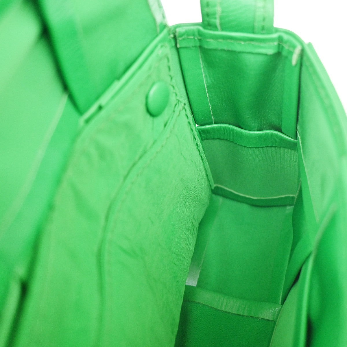 BOTTEGA VENETA Logo Candy Cassette Mini Shoulder Bag Leather Green Italy 79RQ072