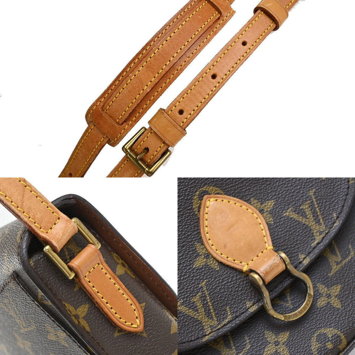 LOUIS VUITTON Mini Saint Cloud Shoulder Bag Monogram Leather BN M51244 89EE279