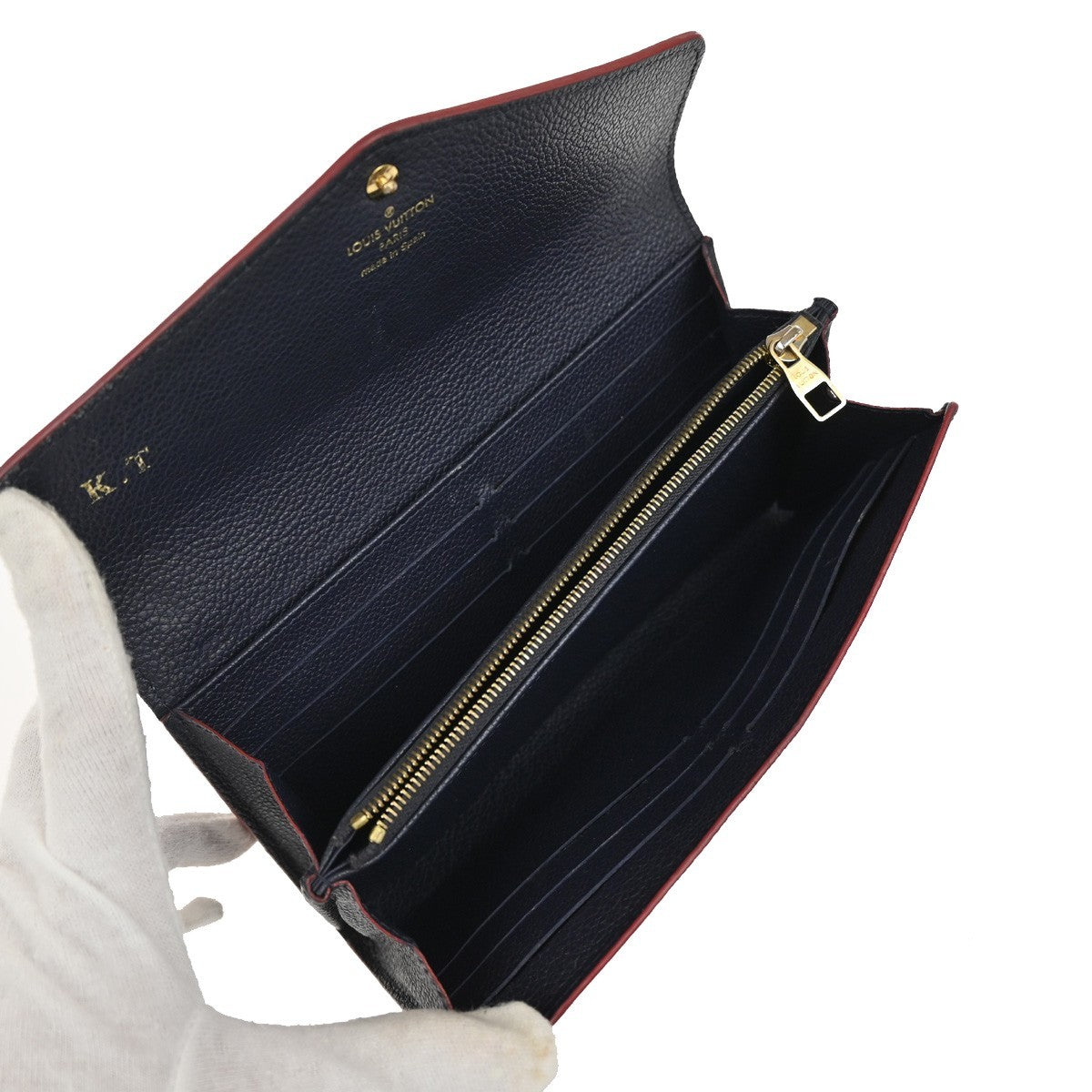 LOUIS VUITTON Portefeuille Sarah Wallet Monogram Empreinte Blue M62125 30KB649