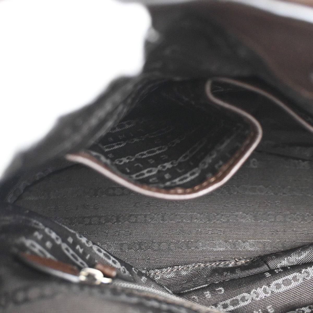 CELINE Logo Macadam 2Way Shoulder Hand Tote Bag Leather Brown SHW 76RL500