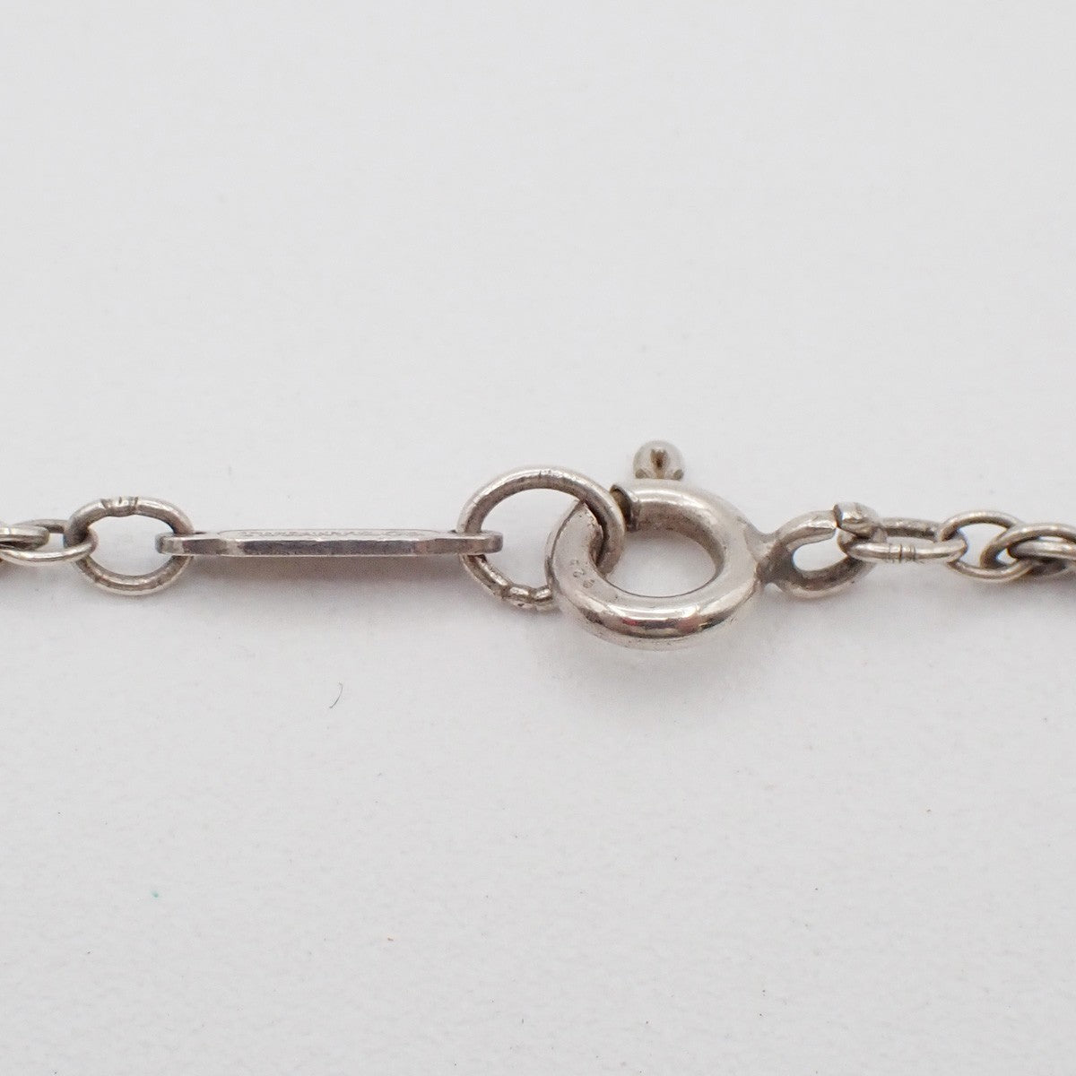 TIFFANY & CO. Open Heart 22mm Chain Necklace Ag 925 Elsa Peretti Silver 02KB788