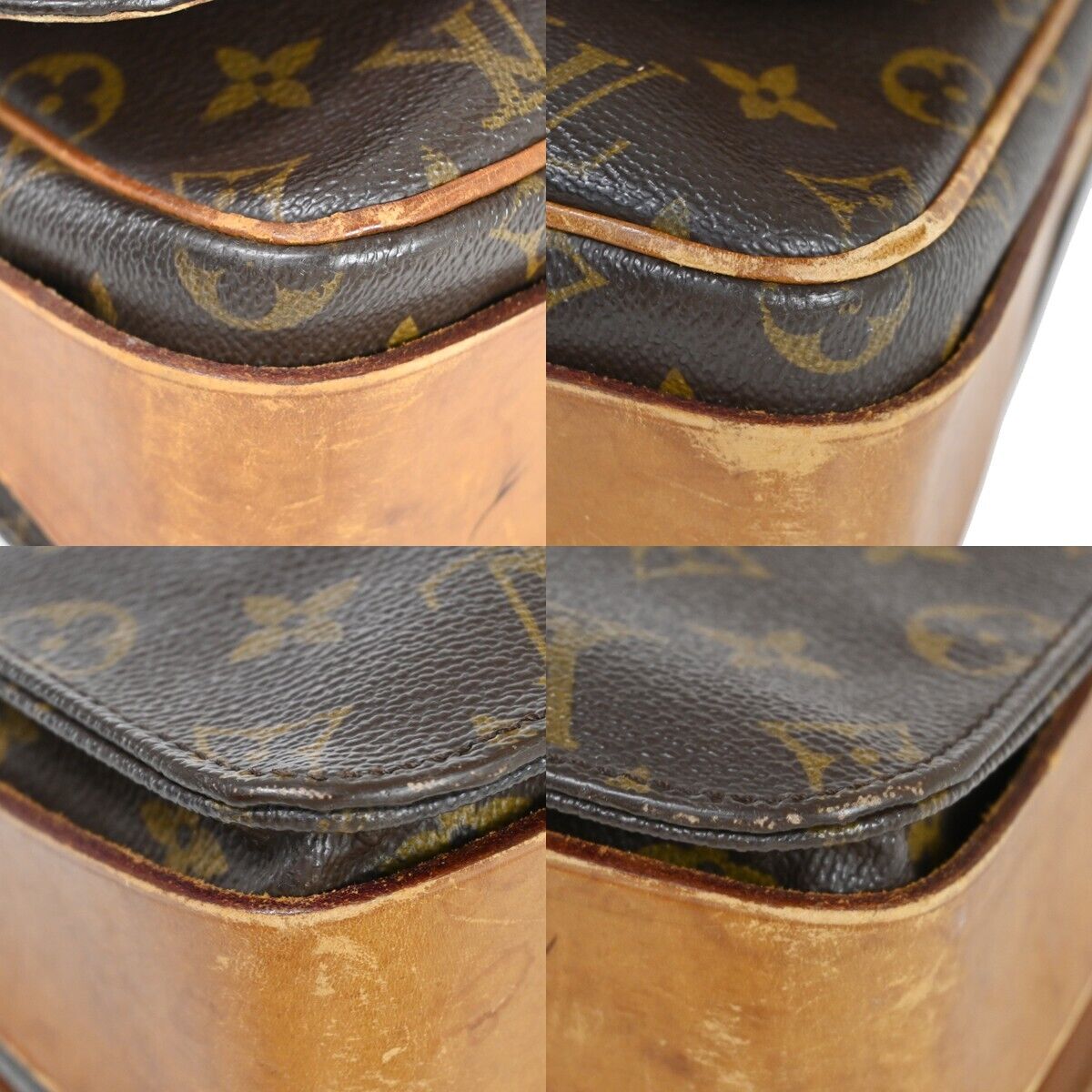 LOUIS VUITTON Cartouchiere GM Shoulder Bag Monogram Leather Brown M51252 32EA133