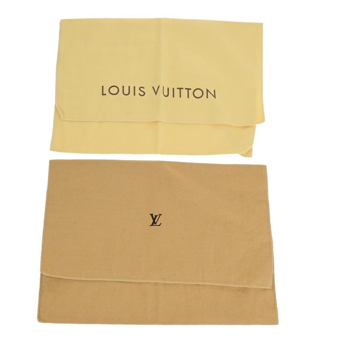 LOUIS VUITTON Logo 10 Set Dust Bag Drawstring Canvas Cotton Beige Brown 08EB518