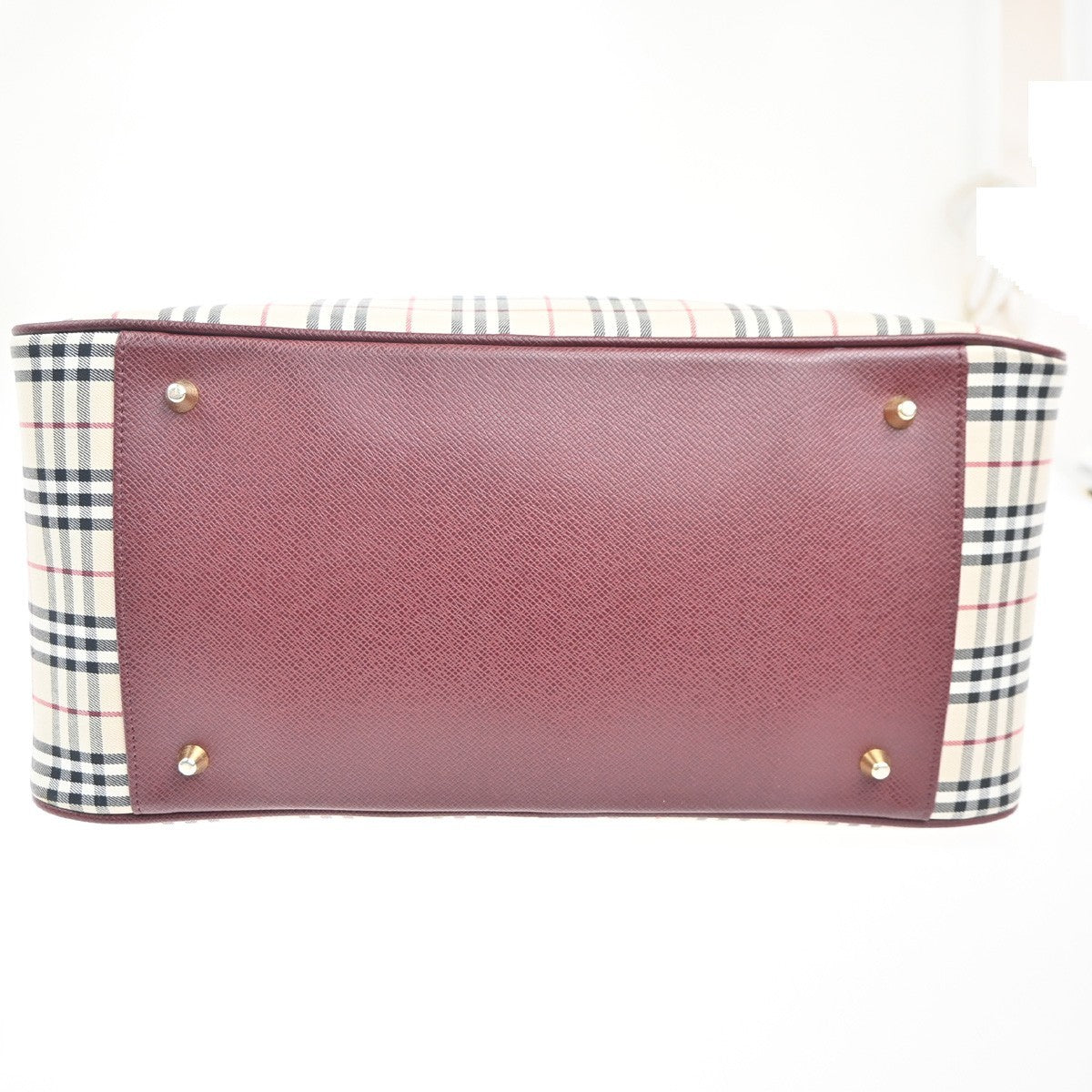 BURBERRY Nova Check Pattern 2way Shoulder Hand Bag Canvas Leather BE RD 75RL822