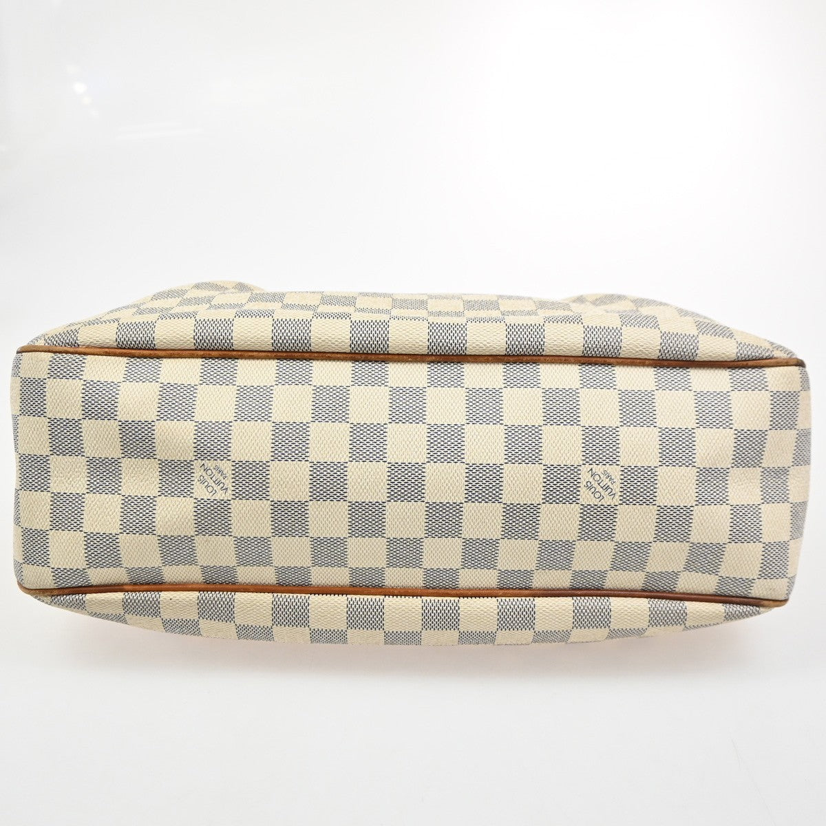 LOUIS VUITTON Siracusa PM Shoulder Bag Damier Azur Leather White N41113 99TA716