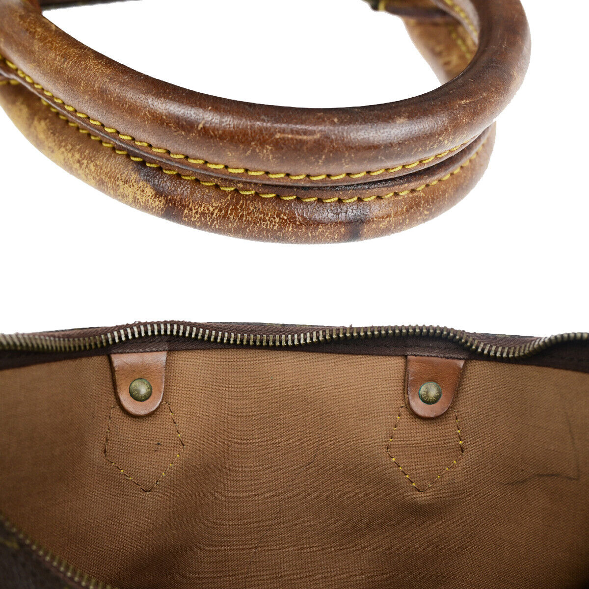 LOUIS VUITTON Speedy 35 Travel Hand Bag Monogram Leather Brown M41524 36YG523