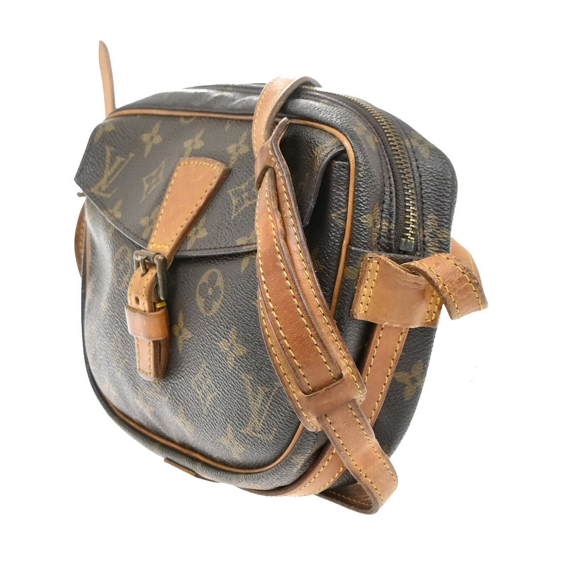 LOUIS VUITTON Jeune Fille PM Shoulder Bag Monogram Leather Brown M51227 33SA089