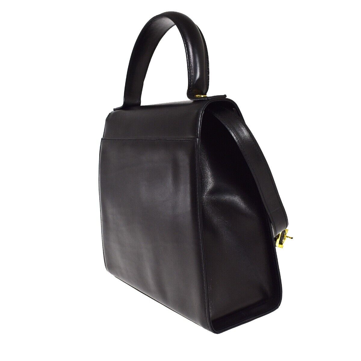 SALVATORE FERRAGAMO Vara 2Way Shoulder Hand Bag Leather Black GHW Italy 39YD854