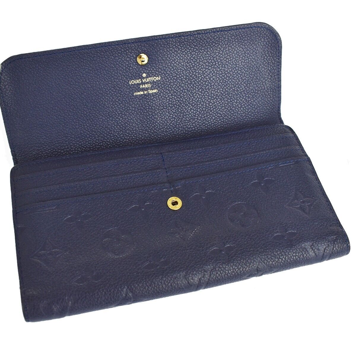 LOUIS VUITTON PorteFeuille Virtuose Wallet Empreinte Leather Blue M60586 36SH083
