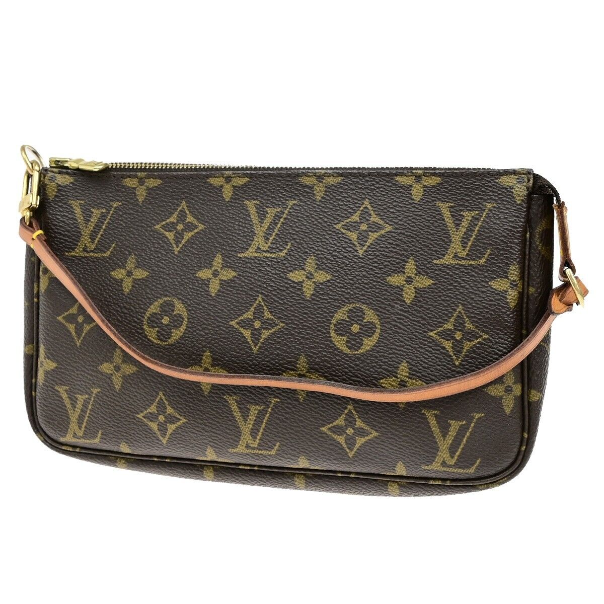 LOUIS VUITTON Pochette Accessoires Hand Bag Monogram Leather BN M51980 10YH007