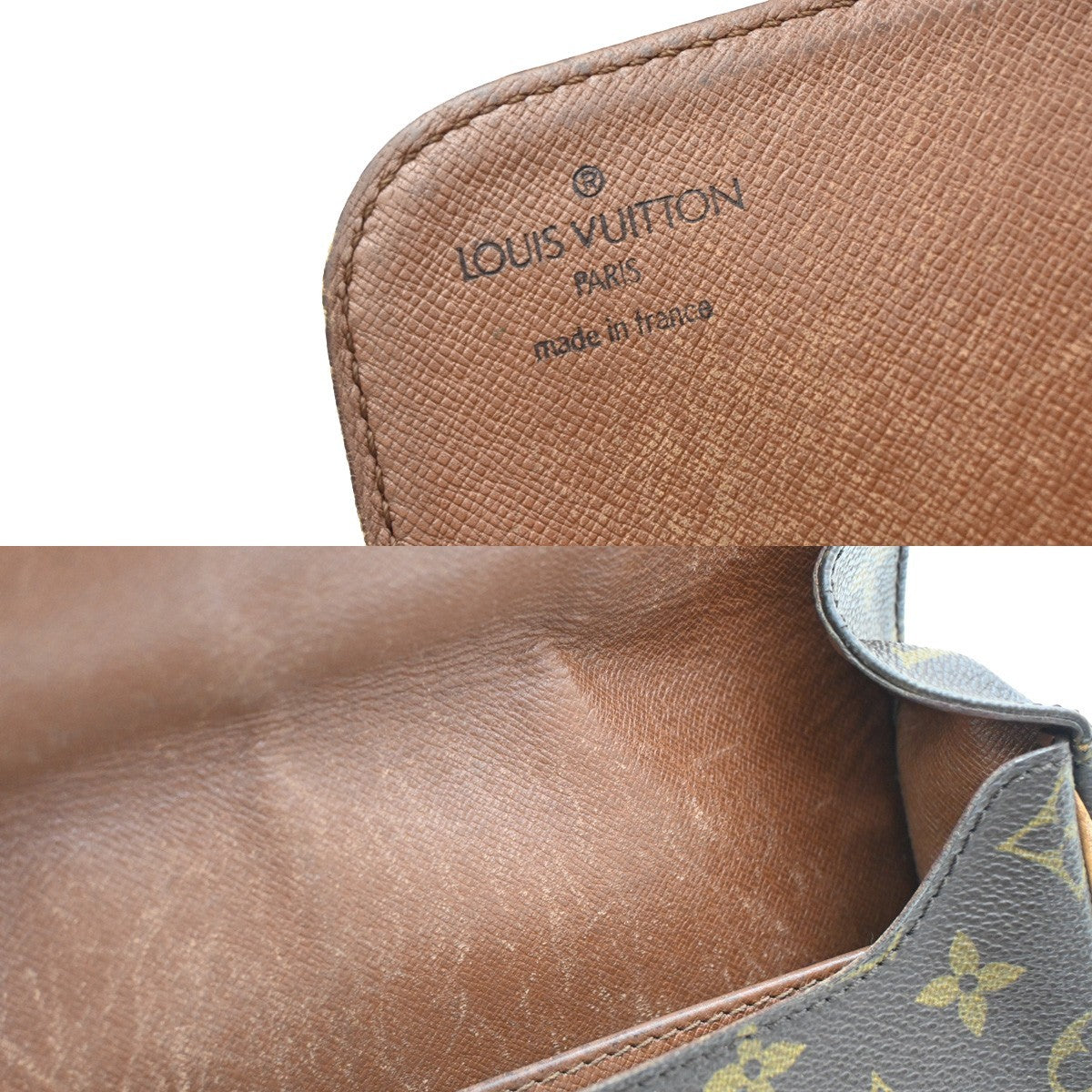 LOUIS VUITTON Cartouchiere MM Shoulder Bag Monogram Leather Brown M51253 69EF874