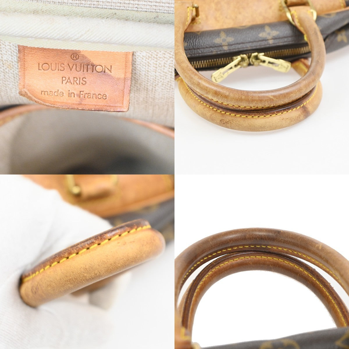 LOUIS VUITTON LV Logo Deauville Hand Bag Monogram Leather Brown M47270 31PA084