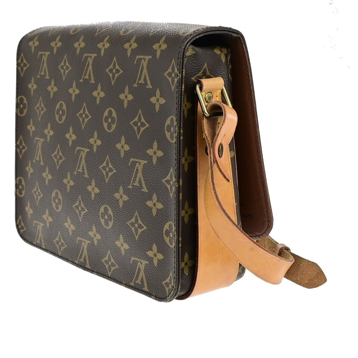 LOUIS VUITTON Cartouchiere GM Shoulder Bag Monogram Leather Brown M51252 78EC998